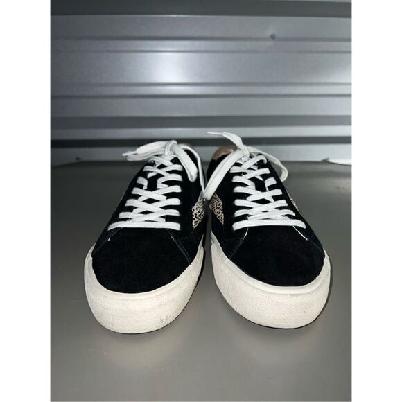 Madewell Black Suede & Leopard print Sneakers Size 9 - Picture 2 of 8